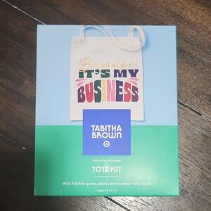 Tabitha Brown Kids' 'Because It's My Business' Paint-Your-Own Tote Kit - White